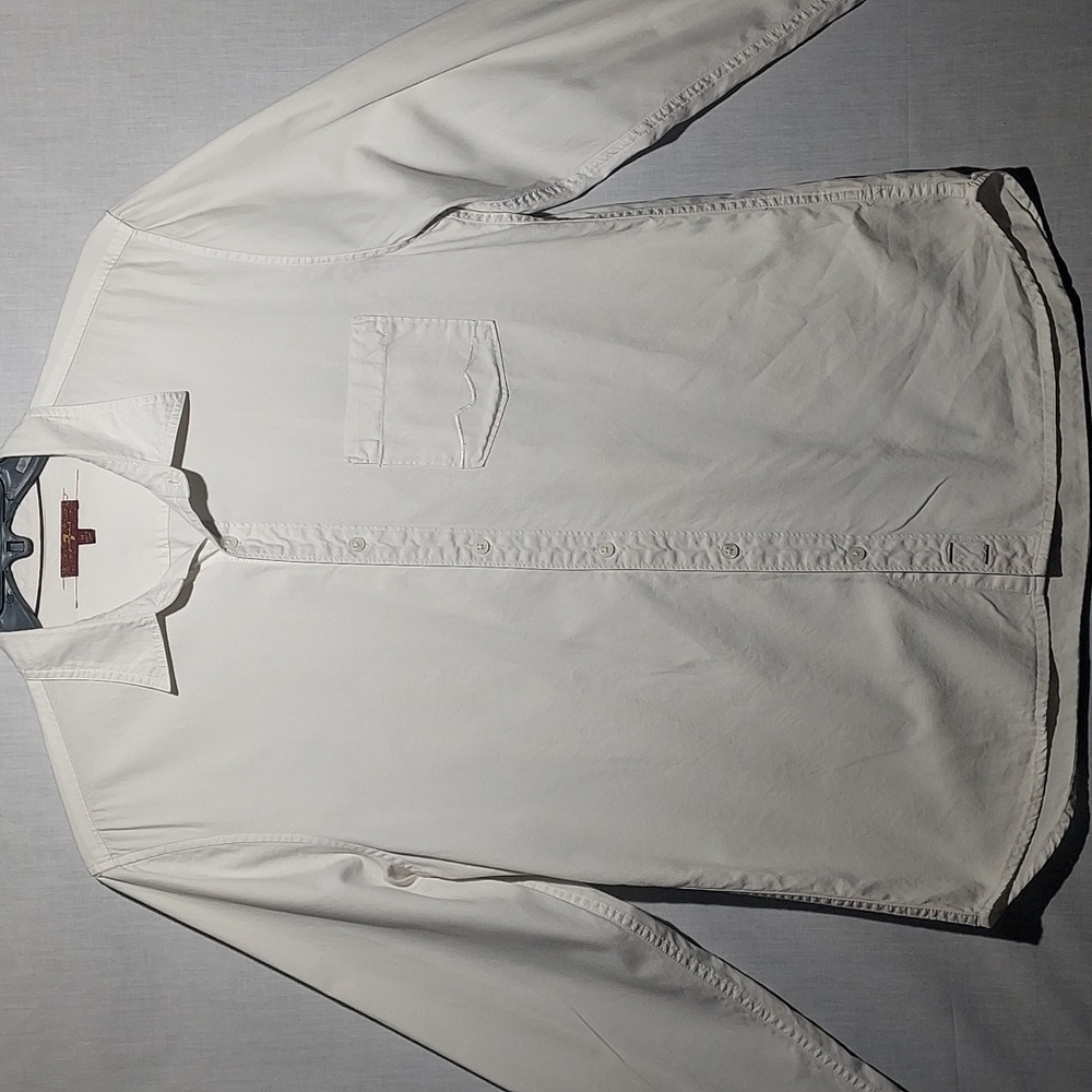 7 For All Mankind 100% cotton men's long sleeve button-up shirt‎ size medium